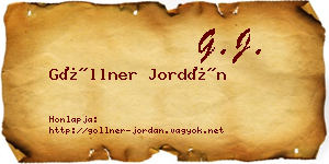 Göllner Jordán névjegykártya